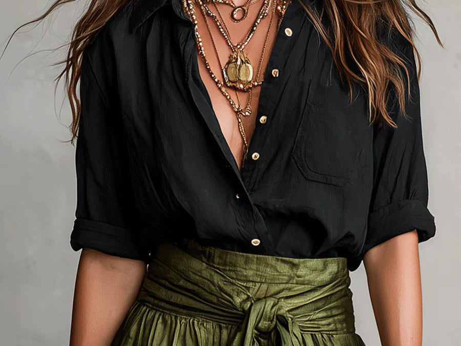 Chic Two Piece Sets | Stylish T-Shirt & Midi Skirt Outfit for All Occasions 3