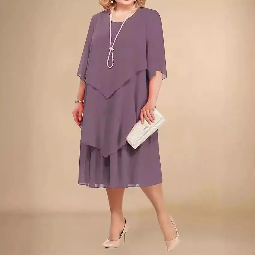 Cocktail Dress | Flowing Midi Style Elegant Design 0