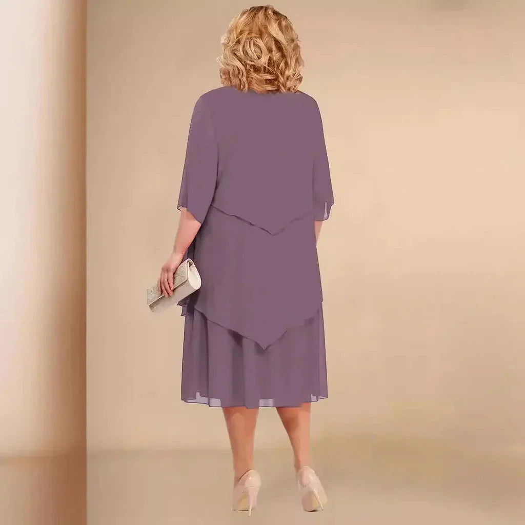 Cocktail Dress | Flowing Midi Style Elegant Design 1