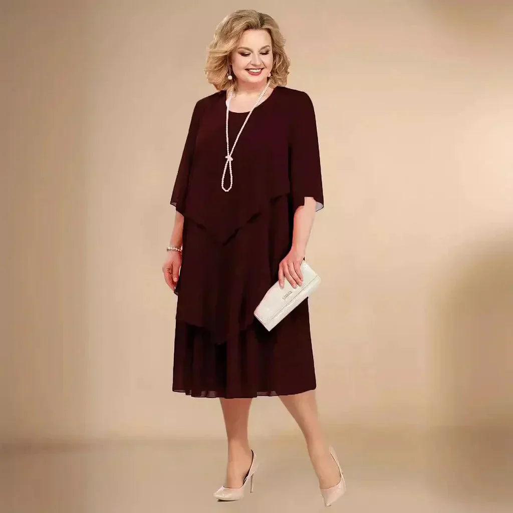 Cocktail Dress | Flowing Midi Style Elegant Design 4