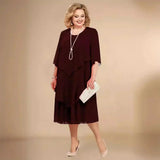 Cocktail Dress | Flowing Midi Style Elegant Design 4