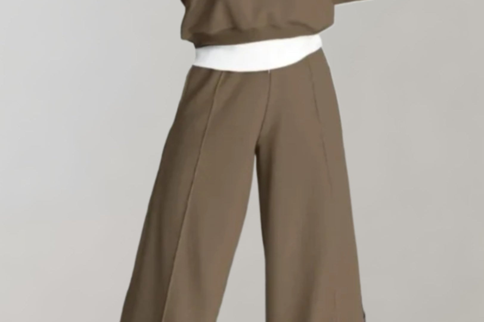 Women's Knit Two-Piece Hoodie Set | Drawstring Casual Set