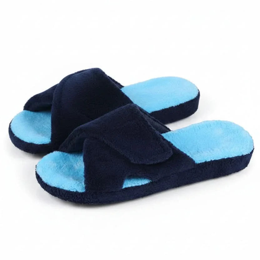 Women's Open Toe Comfort Slippers | Adjustable Cushioned Slides