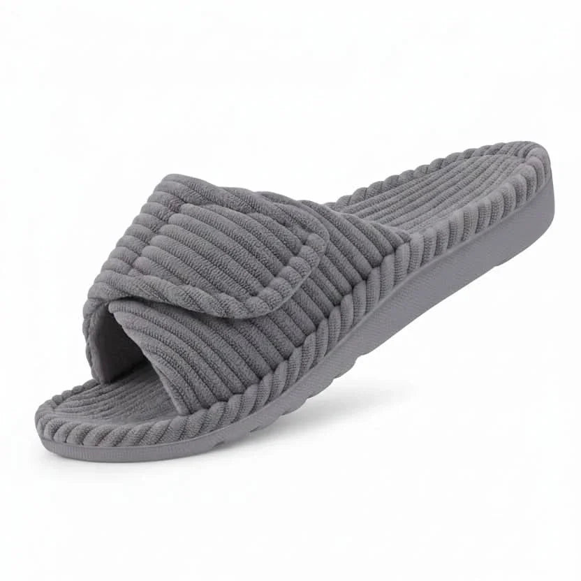 Women's Open Toe Comfort Slippers | Adjustable Cushioned Slides