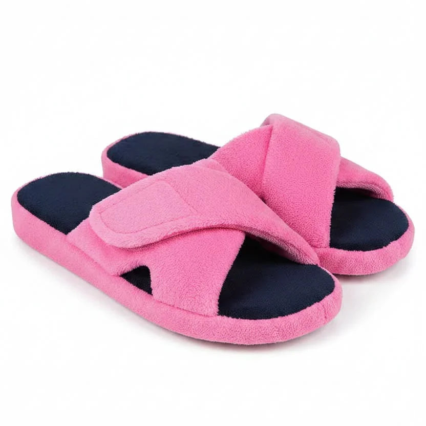 Women's Open Toe Comfort Slippers | Adjustable Cushioned Slides