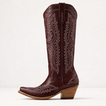 Cowboy Boots | Embroidered Western Style Mid-Height Heeled Footwear | Stylish Comfort & Classic Design 11