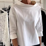 Cowl Neck Top | Relaxed Fit | 3/4 Sleeve Blouse for Women | Elegant | Versatile 0