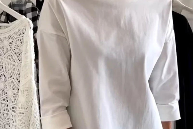 Cowl Neck Top | Relaxed Fit | 3/4 Sleeve Blouse for Women | Elegant | Versatile 0
