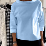 Cowl Neck Top | Relaxed Fit | 3/4 Sleeve Blouse for Women | Elegant | Versatile 1