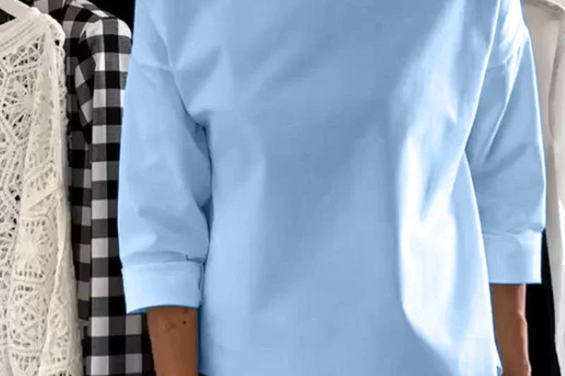 Cowl Neck Top | Relaxed Fit | 3/4 Sleeve Blouse for Women | Elegant | Versatile 1