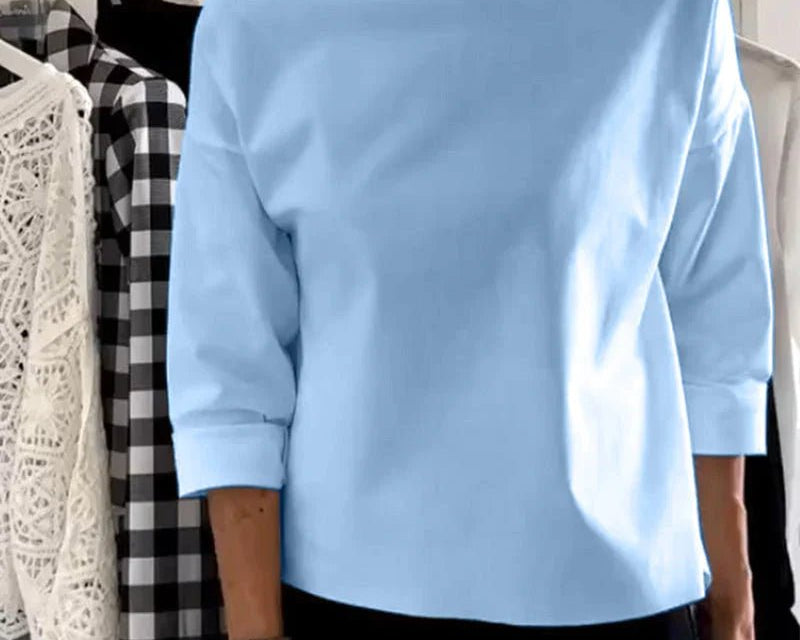 Cowl Neck Top | Relaxed Fit | 3/4 Sleeve Blouse for Women | Elegant | Versatile 1