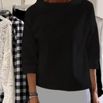 Cowl Neck Top | Relaxed Fit | 3/4 Sleeve Blouse for Women | Elegant | Versatile 2