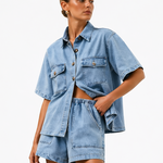 Denim Co-Ord Set | Modern Relaxed Two-Piece Outfit 0