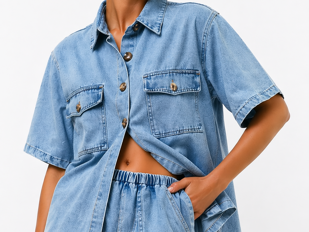 Denim Co-Ord Set | Modern Relaxed Two-Piece Outfit 3