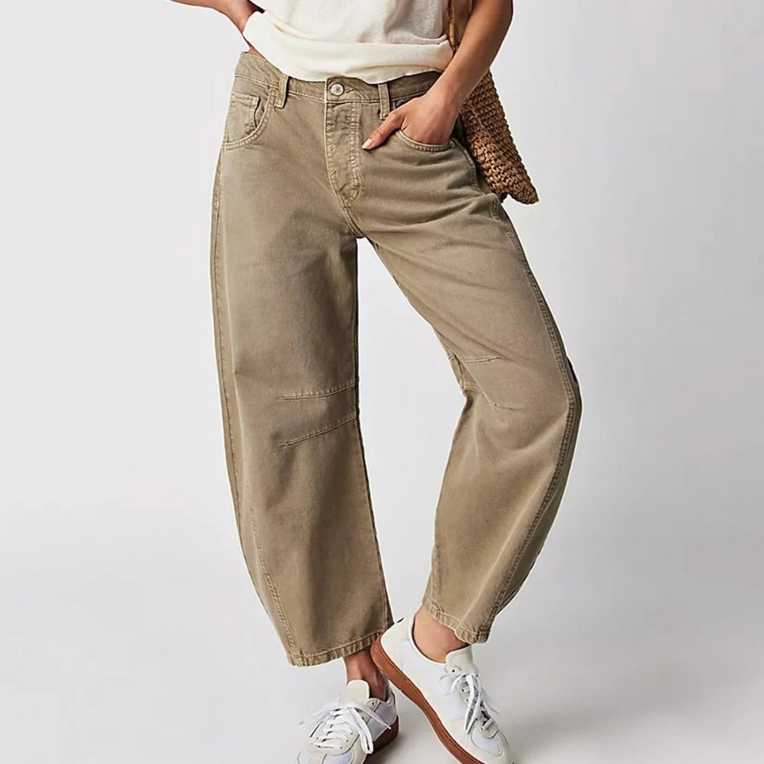 Denim Jeans | Cropped Barrel Leg Style | Comfortable Heavyweight Fit 10
