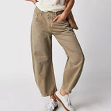 Denim Jeans | Cropped Barrel Leg Style | Comfortable Heavyweight Fit 10