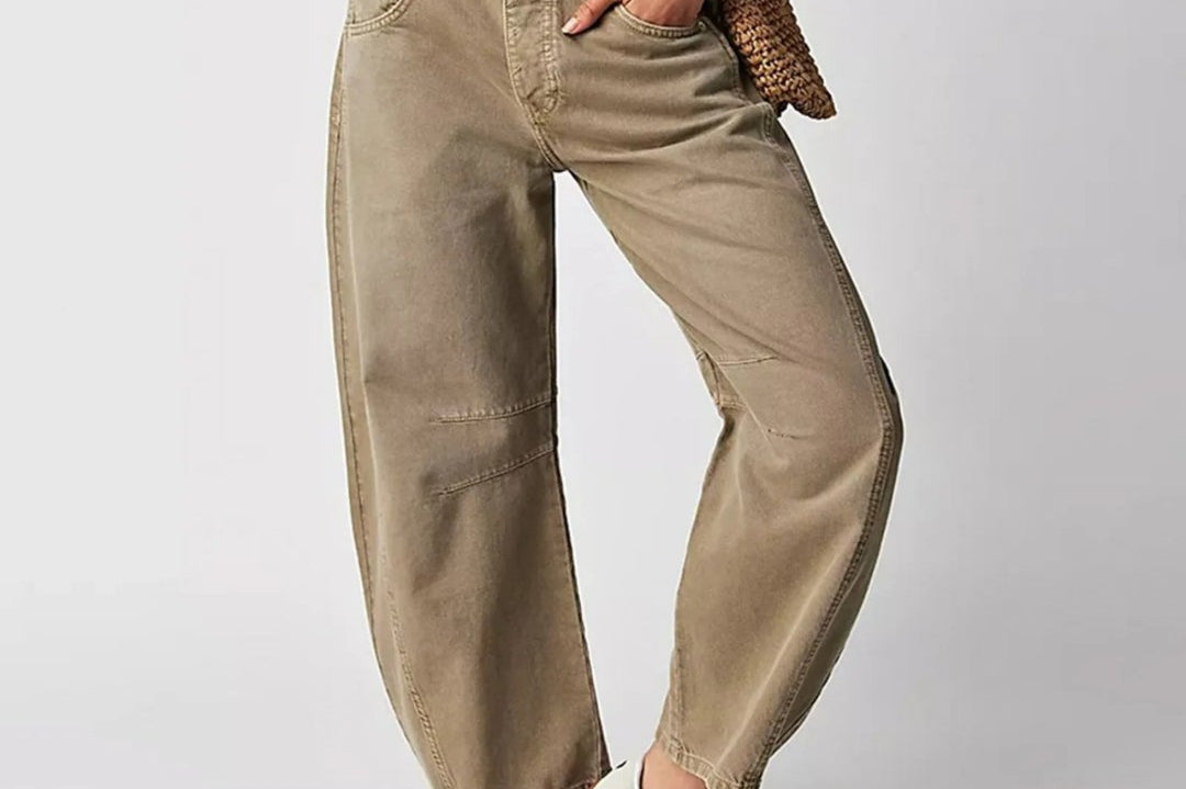 Denim Jeans | Cropped Barrel Leg Style | Comfortable Heavyweight Fit 10