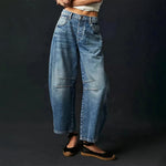 Denim Jeans | Cropped Barrel Leg Style | Comfortable Heavyweight Fit 4