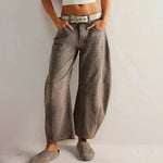 Denim Jeans | Cropped Barrel Leg Style | Comfortable Heavyweight Fit 8