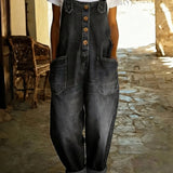 Denim Overall | Adjustable Buckle Casual Jumpsuit 1