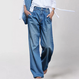 Denim Skirt | High-Waisted Loose Fit Casual Jean Skirt 0