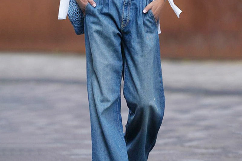 Denim Skirt | High-Waisted Loose Fit Casual Jean Skirt 1