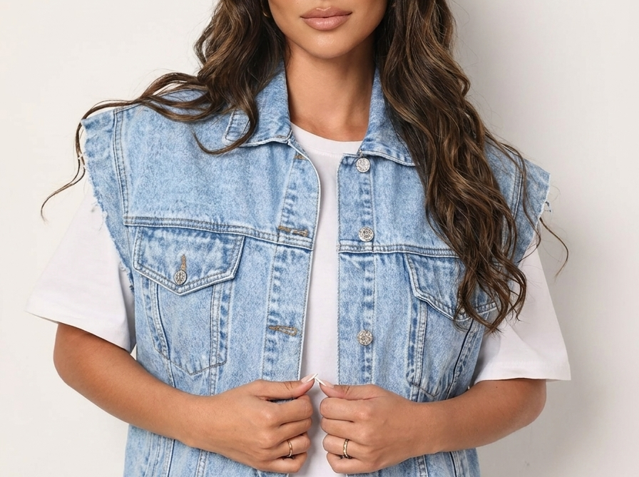 Denim Vest | Vintage Sleeveless Layering Piece Stylish Versatile 0