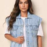 Denim Vest | Vintage Sleeveless Layering Piece Stylish Versatile 1