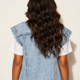 Denim Vest | Vintage Sleeveless Layering Piece Stylish Versatile 2