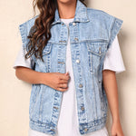 Denim Vest | Vintage Sleeveless Layering Piece Stylish Versatile 3