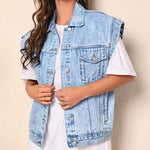 Denim Vest | Vintage Sleeveless Layering Piece Stylish Versatile 7
