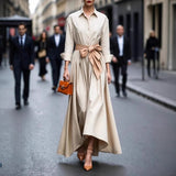 Dress | A-Line Midi Shirt Dress | Elegant | Comfortable 1