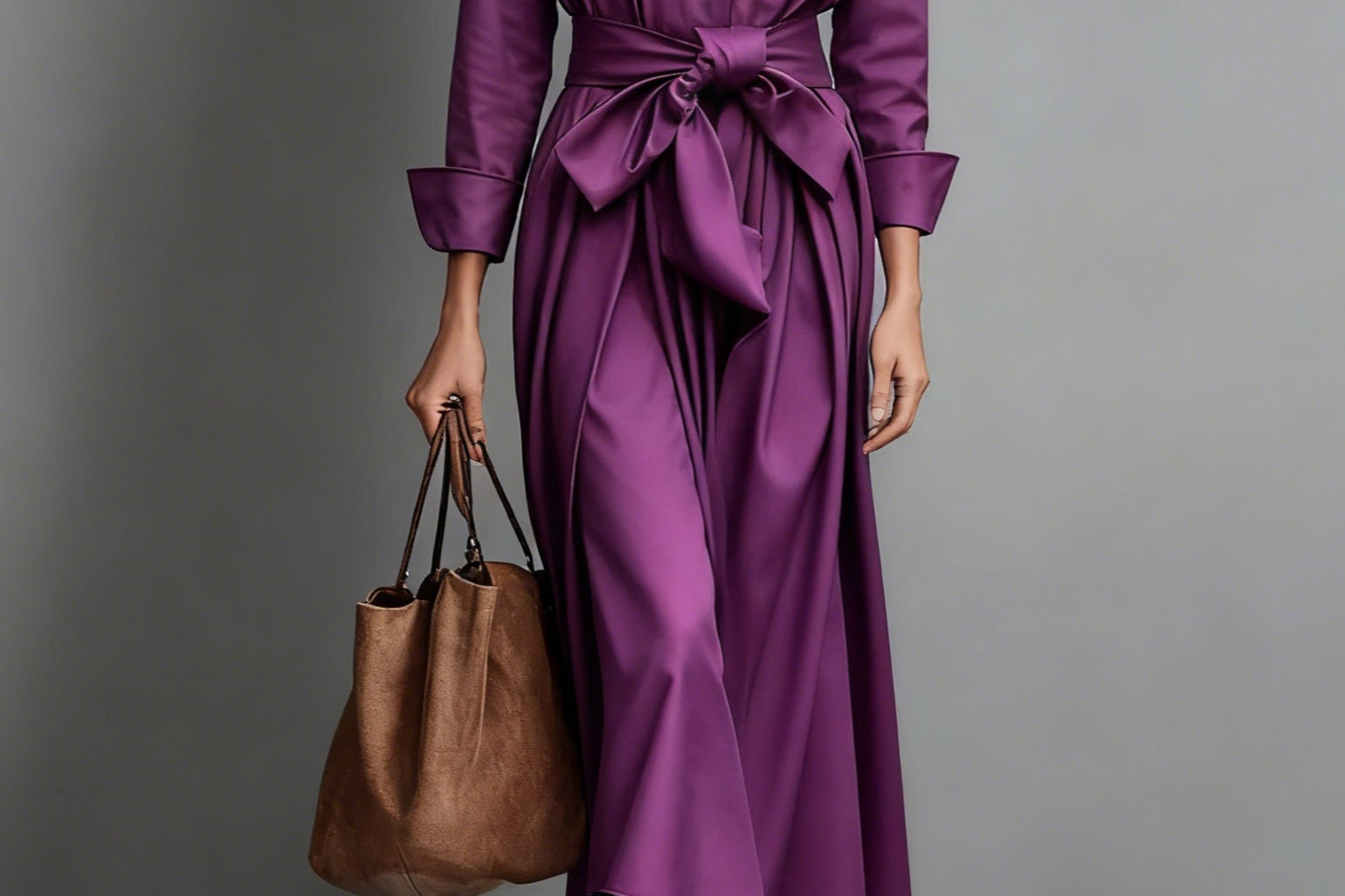 Dress | A-Line Midi Shirt Dress | Elegant | Comfortable 2