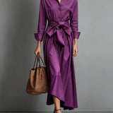 Dress | A-Line Midi Shirt Dress | Elegant | Comfortable 2