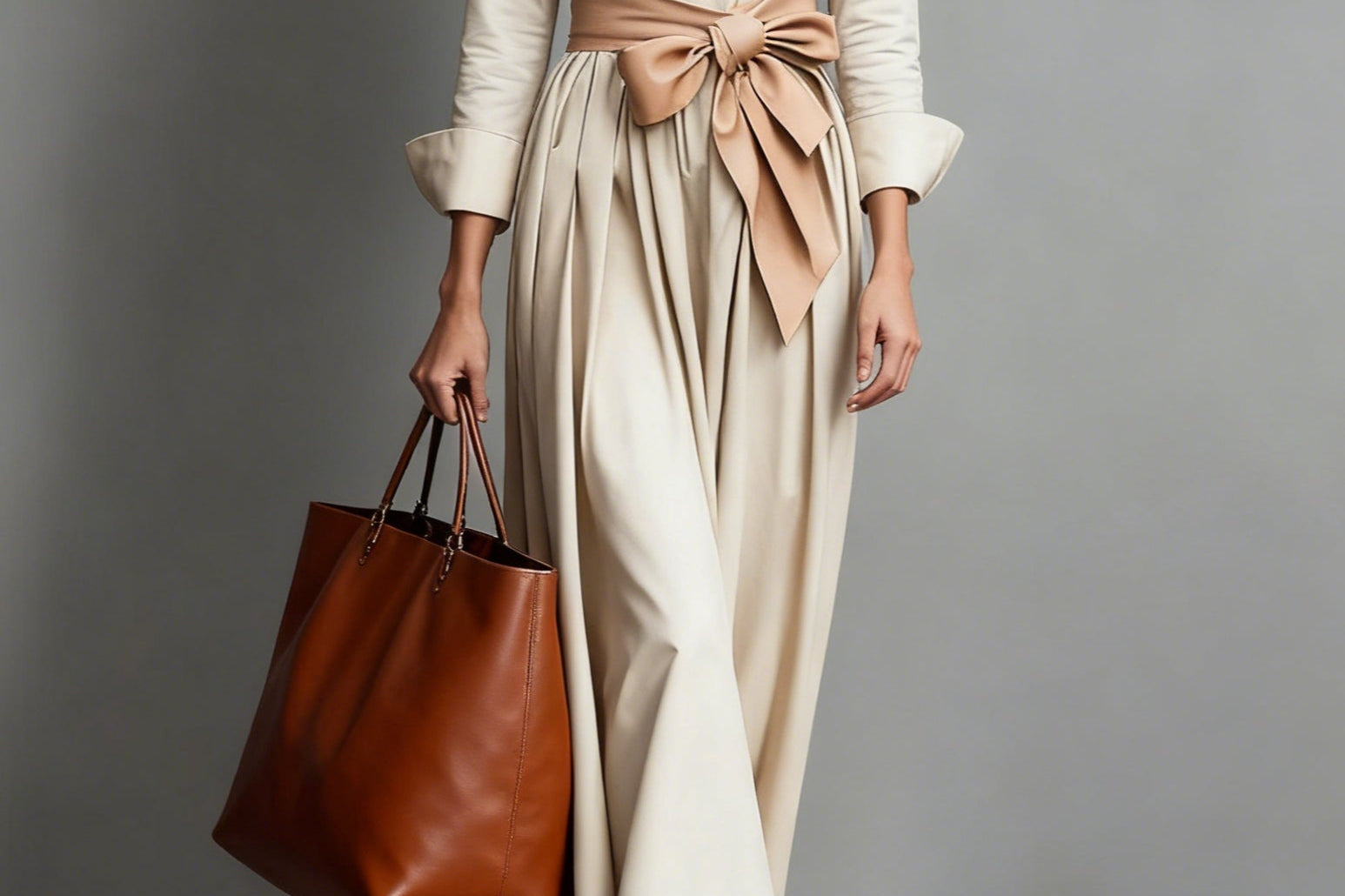 Dress | A-Line Midi Shirt Dress | Elegant | Comfortable 4