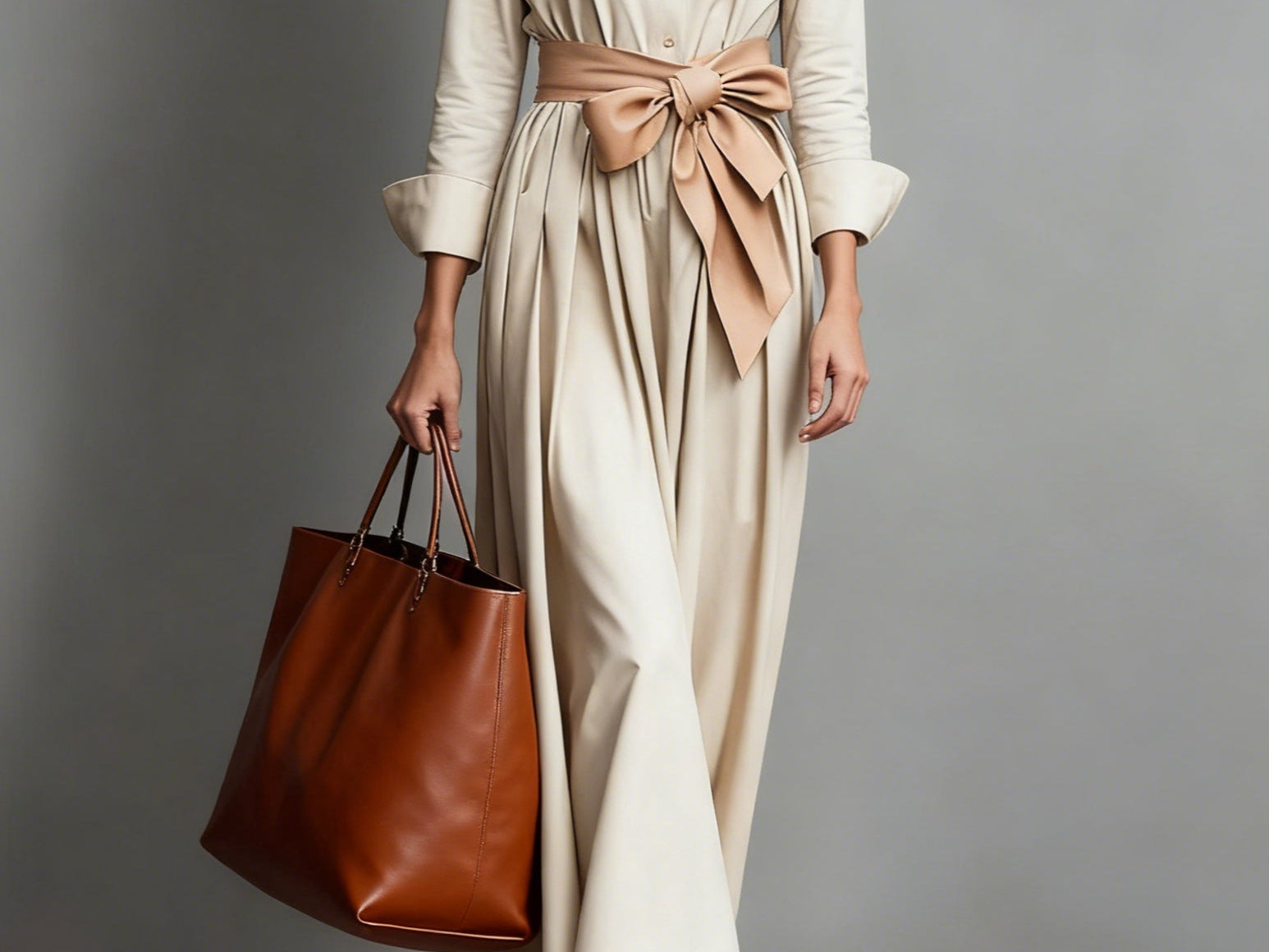 Dress | A-Line Midi Shirt Dress | Elegant | Comfortable 4