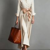 Dress | A-Line Midi Shirt Dress | Elegant | Comfortable 4