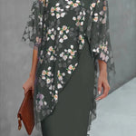 Dress | Floral Print Wedding Guest Dress with Chiffon Layer | Elegant Timeless Style 5