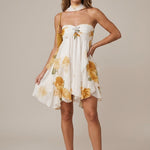 Dress | Floral Print | Mini Dress | Flowy | Charming 0