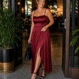 Dress | Flowing Cut Summer Dress | Elegant Chic Style with Slit 1