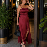 Dress | Flowing Cut Summer Dress | Elegant Chic Style with Slit 2