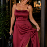 Dress | Flowing Cut Summer Dress | Elegant Chic Style with Slit 3