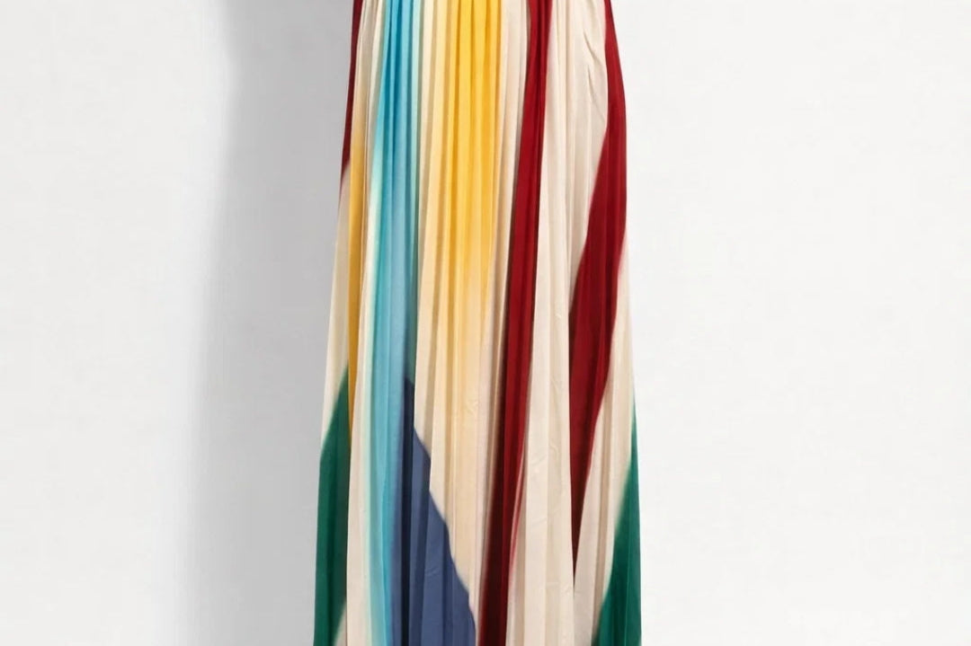 Dress | Strapless Maxi | Elegant Summer | Pleated Stylish 0