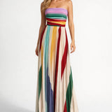 Dress | Strapless Maxi | Elegant Summer | Pleated Stylish 1