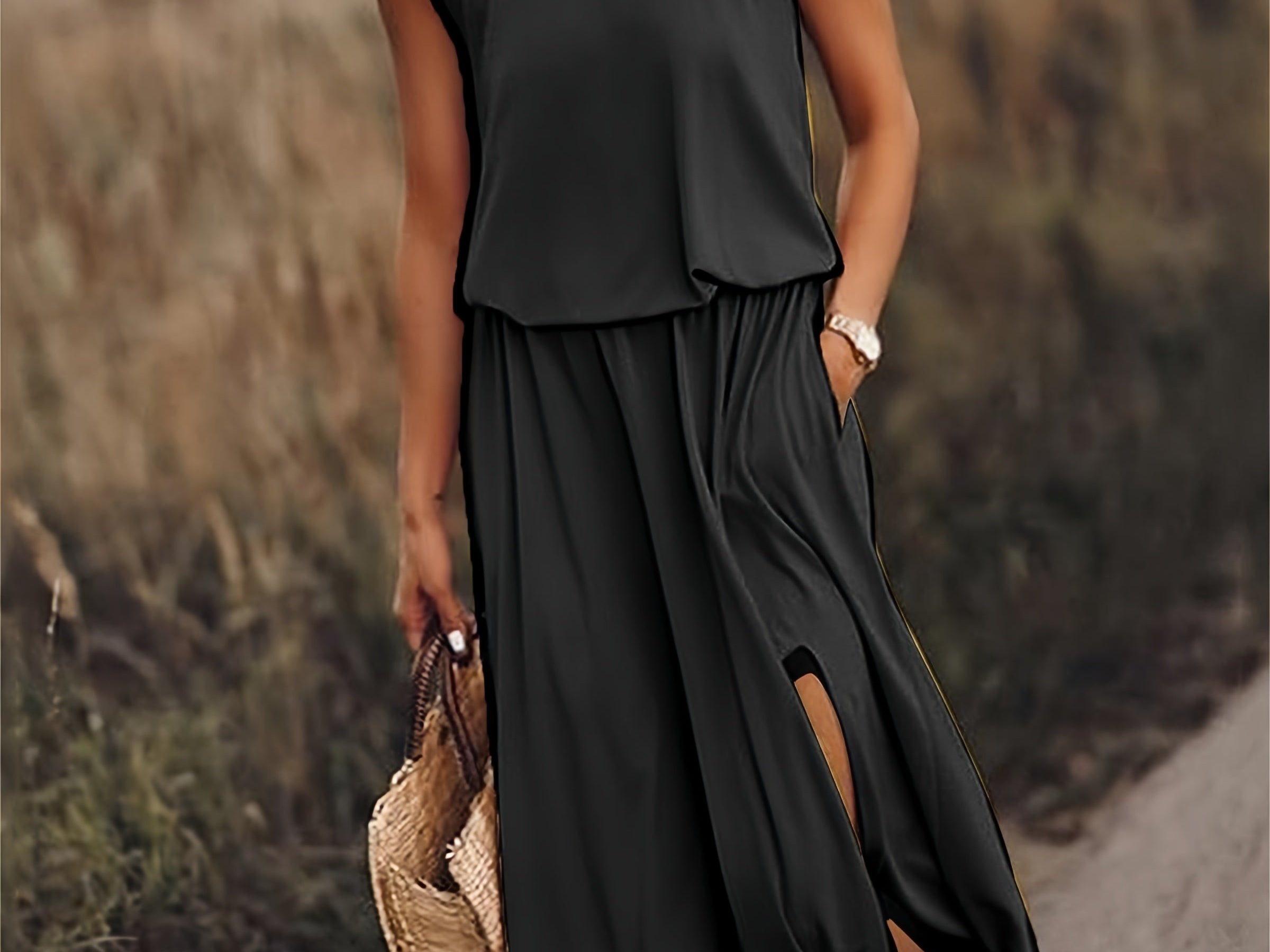Elegant Collection | Women's Maxi Dress with Flattering Blouson Bodice | Stylish Sleeveless Design for Effortless Summer Chic 3