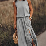 Elegant Collection | Women's Maxi Dress with Flattering Blouson Bodice | Stylish Sleeveless Design for Effortless Summer Chic 5