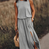 Elegant Collection | Women's Maxi Dress with Flattering Blouson Bodice | Stylish Sleeveless Design for Effortless Summer Chic 5