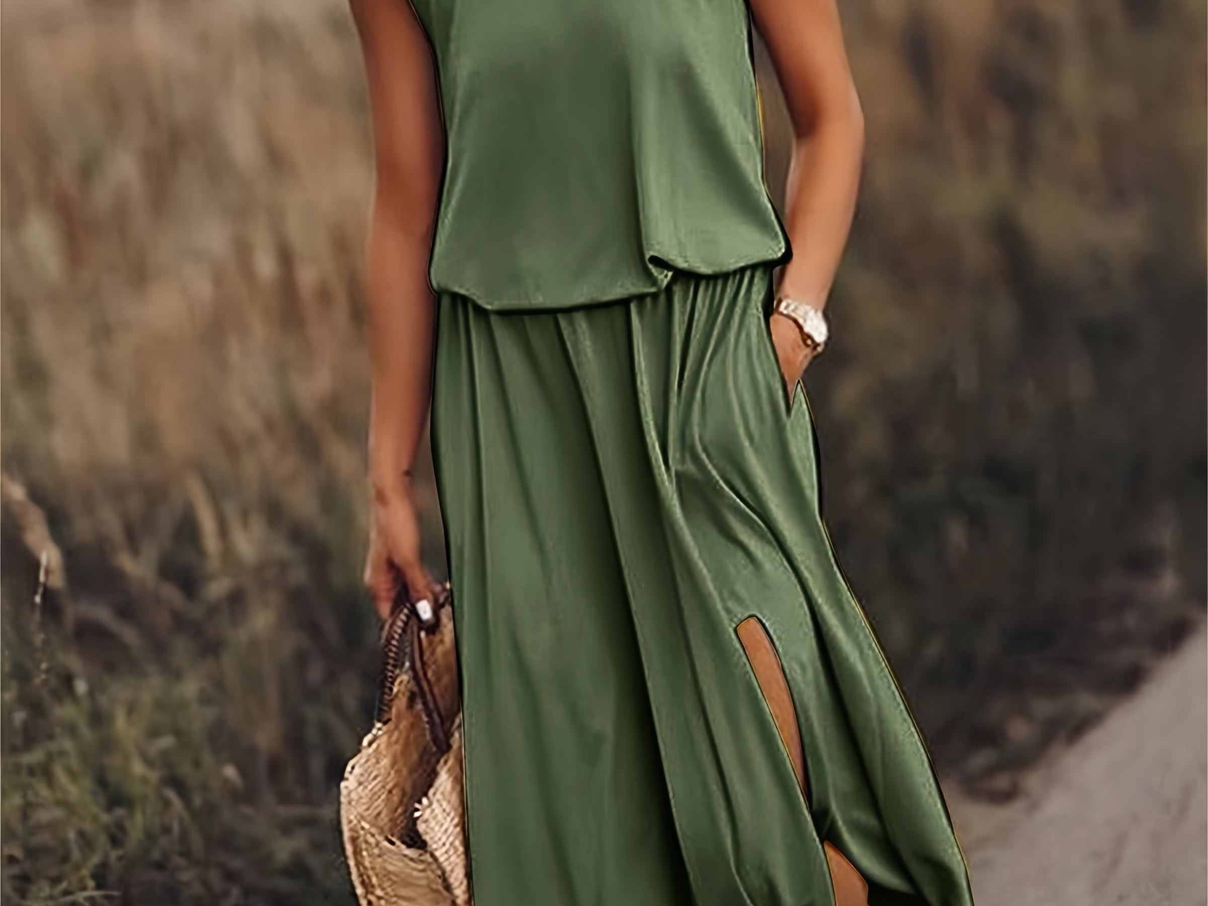 Elegant Collection | Women's Maxi Dress with Flattering Blouson Bodice | Stylish Sleeveless Design for Effortless Summer Chic 6