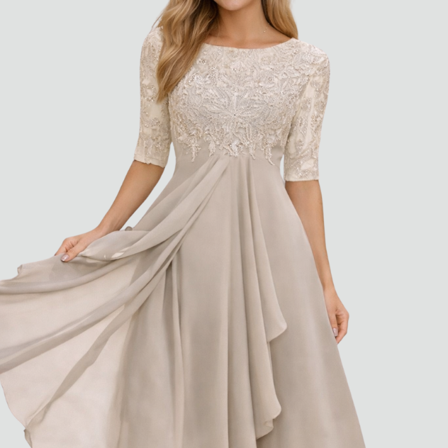 Women's Evening Midi Dress | Elegant Graceful Occasion Dress