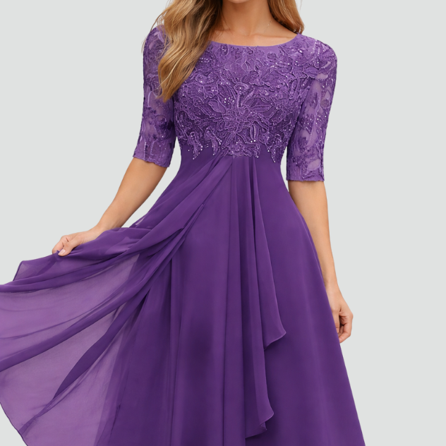 Women's Evening Midi Dress | Elegant Graceful Occasion Dress